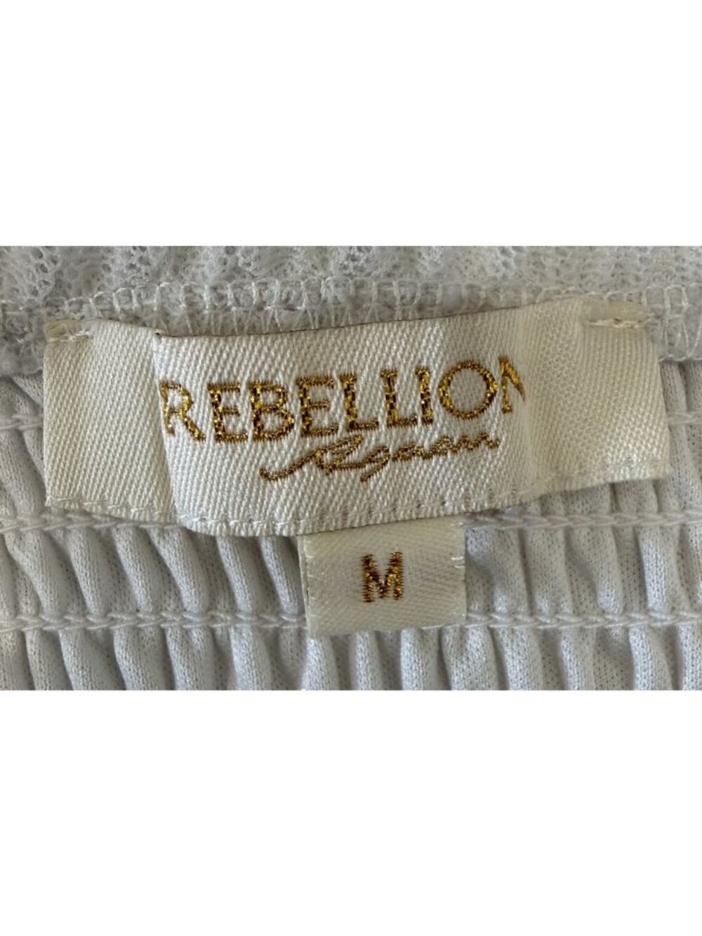 Rebellion Again White Lace Sheer Maxi Dress Lace Spaghetti Straps Lace Size M - Picture 5 of 6